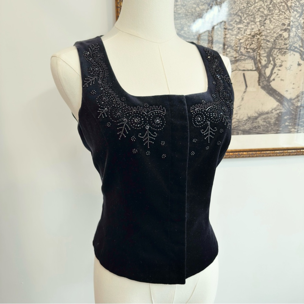 ✨ LAURA ASHLEY vintage velvet corset top